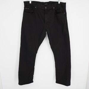 Polo Ralph Lauren Jeans Mens Sz 38x30 Black Varick Slim Straight Denim Stretch